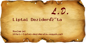 Liptai Dezideráta névjegykártya